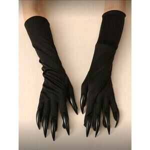 Black Stretchy Halloween Claw Gloves